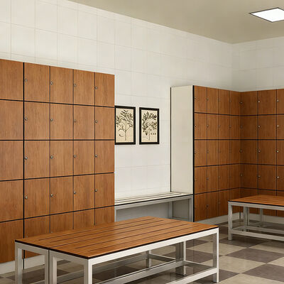 Antibacterial Commercial Gym Lockers Moistureproof HPL Lockers For Public Space