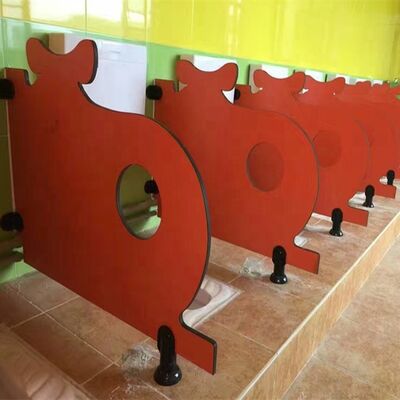 Custom Size Kids Toilet Partition Moisture Resistant High Pressure Laminate Toilet Partition Durable