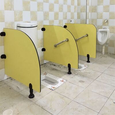 Custom Size Kids Toilet Partition Moisture Resistant High Pressure Laminate Toilet Partition Durable