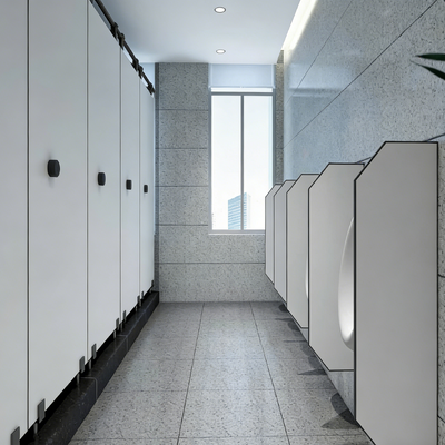 Easy Clean Commercial Restroom Partitions Waterproof Public Bathroom Partitions Antibacterial