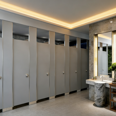 OEM / ODM Public Bathroom Stalls Anti Mold Commercial WC Cubicles