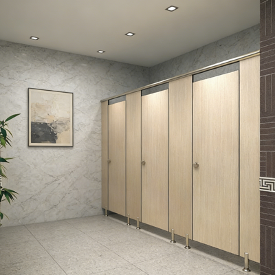 Compact Toilet Compartment Custom Size Toilet Cubicle Dividers Durable With Easy Installation