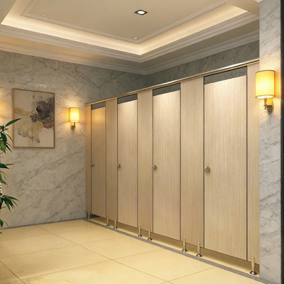 Compact Toilet Compartment Custom Size Toilet Cubicle Dividers Durable With Easy Installation