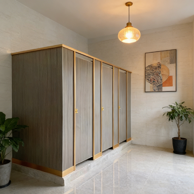 HPL Commercial Toilet Dividers Fireproof Custom Toilet Partitions Anti Bacterial For 5 Star Hotels And Offices