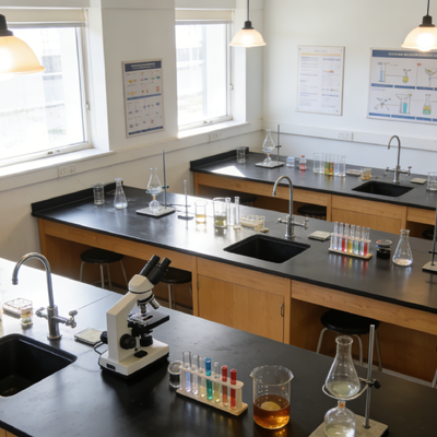 Waterproof Fireproof Lab Countertops High Density Compact Laminate Top