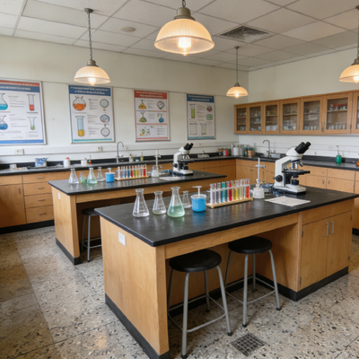 Waterproof Fireproof Lab Countertops High Density Compact Laminate Top