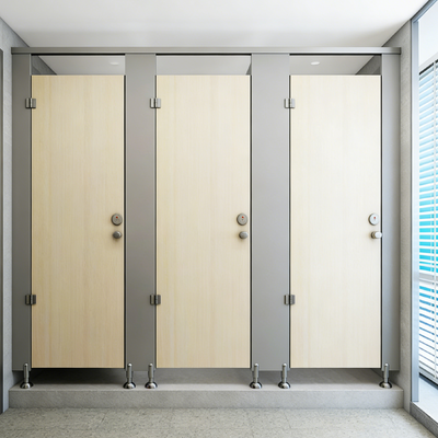 Anti Bacterial Compact Laminate Toilet Cubicles Commercial Office Toilet Cubicles Moisture Proof