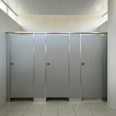 Waterproof HPL Toilet Partitions Anti Mold Phenolic Resin Toilet Partitions For Public Places