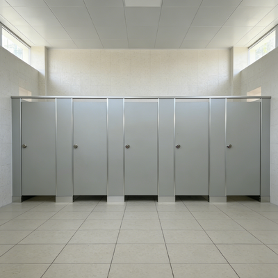 Waterproof HPL Toilet Partitions Anti Mold Phenolic Resin Toilet Partitions For Public Places