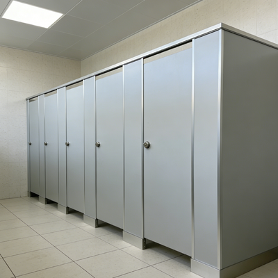 Waterproof HPL Toilet Partitions Anti Mold Phenolic Resin Toilet Partitions For Public Places