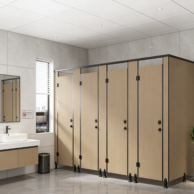 Custom Size Compact Laminate Toilet Partitions Durable Hospital Toilet Partitions Moisture Resistant