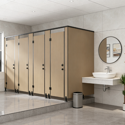 Custom Size Compact Laminate Toilet Partitions Durable Hospital Toilet Partitions Moisture Resistant