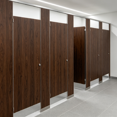 Antibacterial Public Toilet Partition Phenolic Resin Public Restroom Cubicle Moisture Proof
