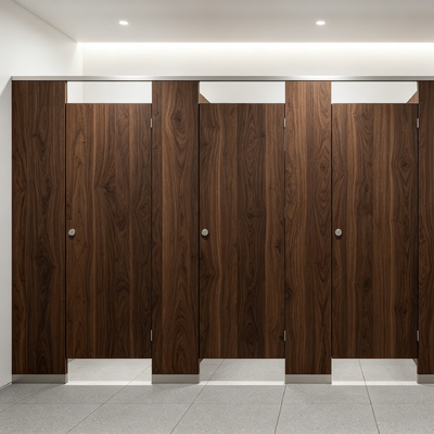 Antibacterial Public Toilet Partition Phenolic Resin Public Restroom Cubicle Moisture Proof