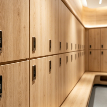 Custom Size Wood Gym Locker Anti Bacterial Gym Style Lockers Eco Friendly For Changing Room