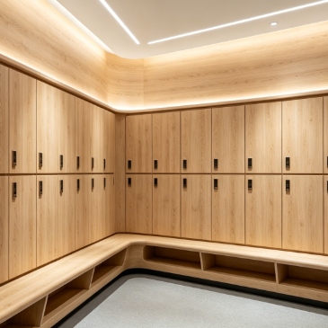Custom Size Wood Gym Locker Anti Bacterial Gym Style Lockers Eco Friendly For Changing Room