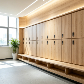 Custom Size Wood Gym Locker Anti Bacterial Gym Style Lockers Eco Friendly For Changing Room