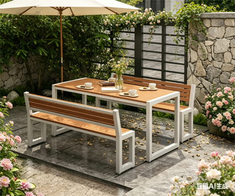 UV Resistant Outdoor Tables And Chairs Moisture Proof Heavy Duty Table And Chairs Waterproof