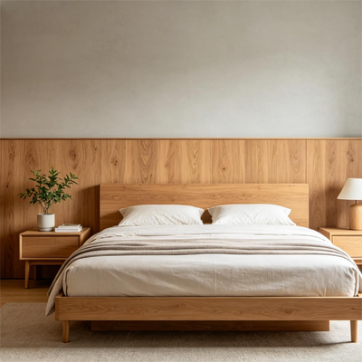 HPL Half Wall Panel Waterproof Wood Grain Wall Panels Anti Scratch For Bedroom