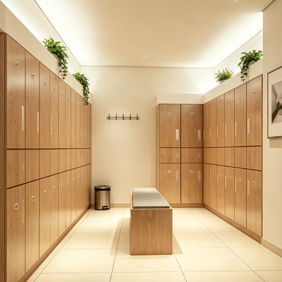Moisture Proof Commercial Gym Lockers Anti Scratch Changing Room Cabinet For Gym Spa School