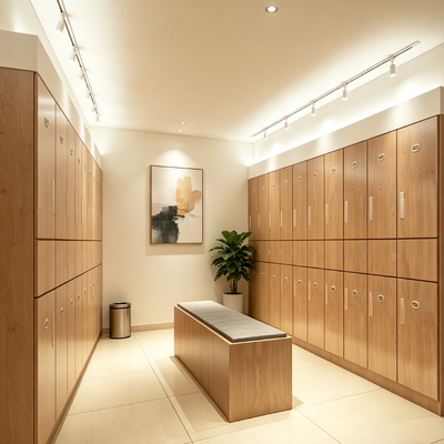 Moisture Proof Commercial Gym Lockers Anti Scratch Changing Room Cabinet For Gym Spa School