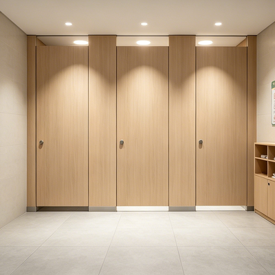 Compact Laminate Restroom Stall Partitions OEM / ODM Public Bathroom Dividers