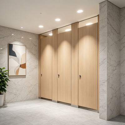 Compact Laminate Restroom Stall Partitions OEM / ODM Public Bathroom Dividers