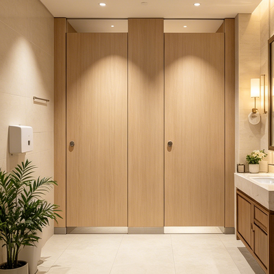 Compact Laminate Restroom Stall Partitions OEM / ODM Public Bathroom Dividers