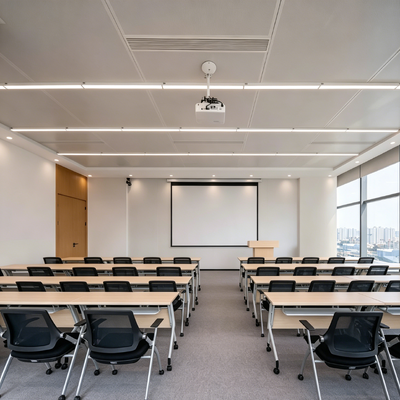 Fireproof Compact Laminate Tops Custom Size Meeting Table Top Eco Friendly