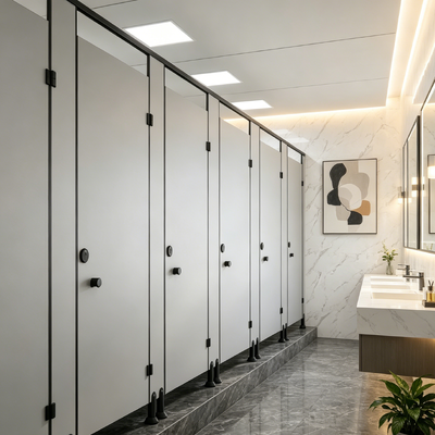 Impact Resistant Toilet Partition Systems Gray Commercial Bathroom Stall Dividers Customizable
