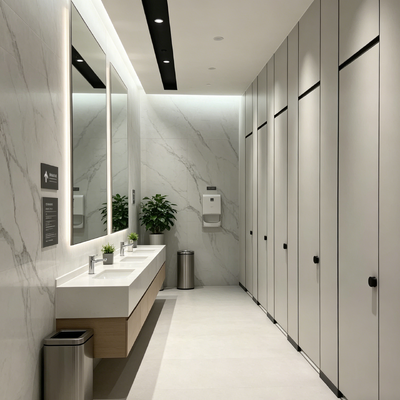 Black Toilet Partition Brackets Stainless Steel Kick Plate For Compact Laminate Honeycomb Toilet Cubicle