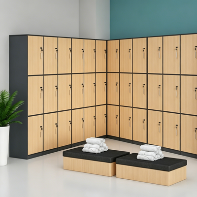 Anti Bacterial Commercial Gym Lockers 36 Door Changing Room Lockers Impact Resistant