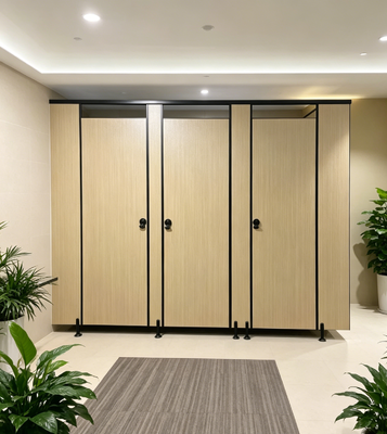 HPL Aluminum Honeycomb Toilet Cubicle Partition Waterproof Commercial Restroom Dividers Scratch Resistant