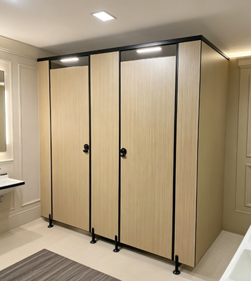 HPL Aluminum Honeycomb Toilet Cubicle Partition Waterproof Commercial Restroom Dividers Scratch Resistant