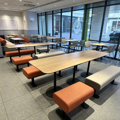 Customizable Commercial Table Tops Scratch Resistant Wood Grain Table Top Durable