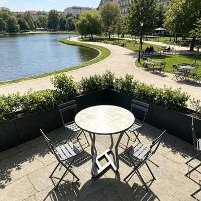 Waterproof Commercial Table Tops Outdoor HPL Countertop UV Resistant For Patio / Garden