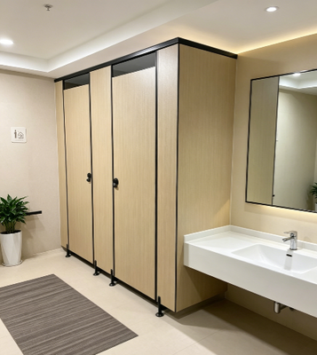 HPL Aluminum Honeycomb Toilet Cubicle Partition Waterproof Commercial Restroom Dividers Scratch Resistant