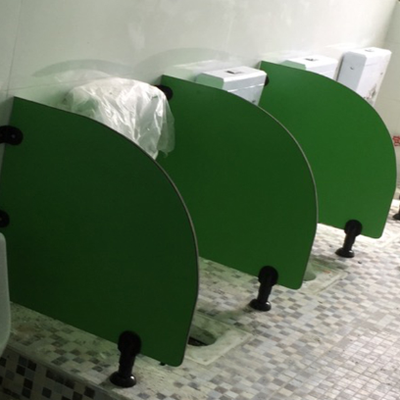 Waterproof HPL Bathroom Partition Eco Friendly Toilet Partition Panels Durable