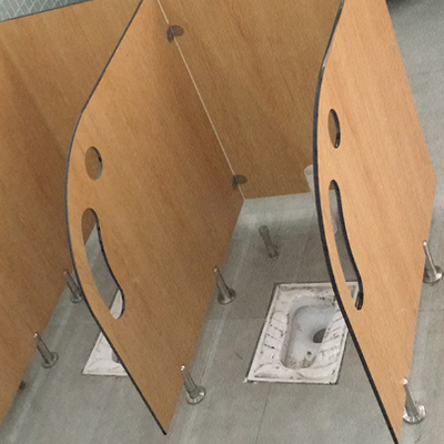 Waterproof HPL Bathroom Partition Eco Friendly Toilet Partition Panels Durable