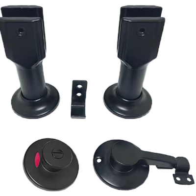 304 Stainless Steel Toilet Compartment Accessories Modern Black Toilet Cubicle Lock