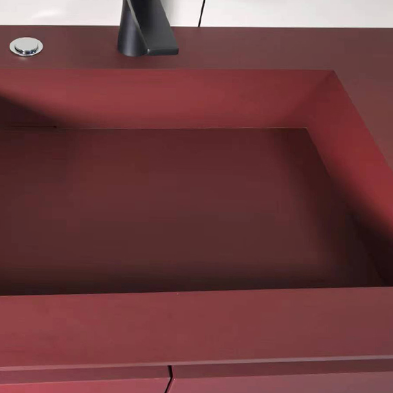 Solid Modern Vanity Countertop Customized Modular Table Tops Fireproof