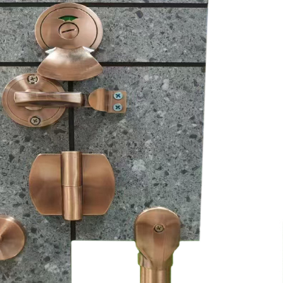Corrosion Resistant Toilet Partition Accessories Black Gold White Bathroom Stall Lock For HPL Honeycomb Board