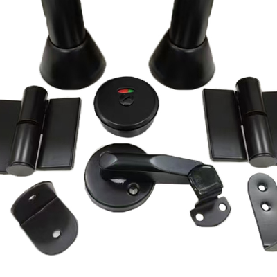Rust Proof Toilet Partition Lock Heavy Duty Restroom Partition Locks Black For Hotel School Hospital