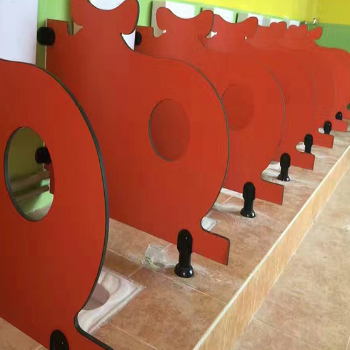 Moisture Resistant Kids Toilet Partition Compact HPL Bathroom Partitions Fire Proof