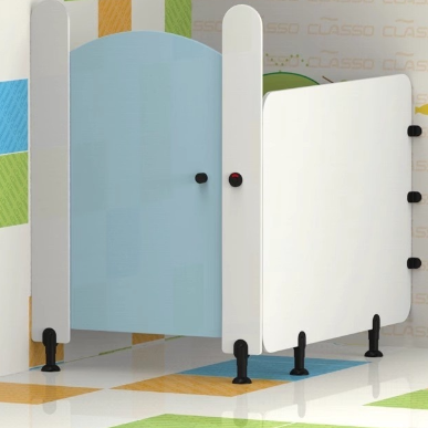Modern Custom Bathroom Partitions HPL Honeycomb Board Bathroom Stall Divider For Kids