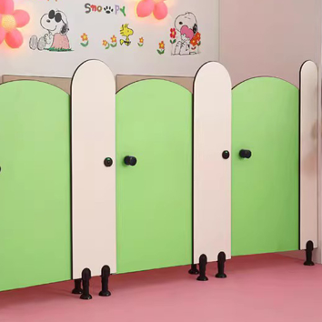 Customized Kindergarten Toilet Partition Eco Friendly Toilet Cubicle Panels For Protection And Decoration