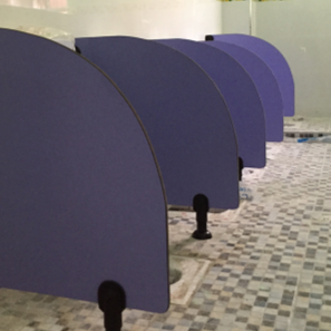 School High Pressure Laminate Toilet Partitions Durable Cubicle Toilet Partitions Eco Friendly