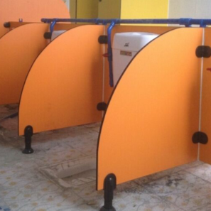 School High Pressure Laminate Toilet Partitions Durable Cubicle Toilet Partitions Eco Friendly