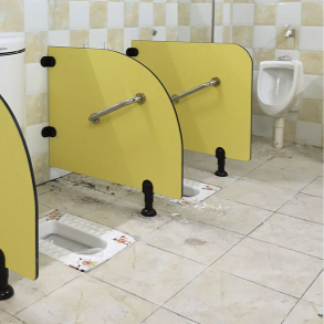 Durable Kids Toilet Partition Waterproof Fireproof Bathroom Urinal Partition