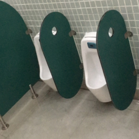 HPL Honeycomb Board Kids Toilet Partition Colorful Preschool Toilet Partitions With Decor Protection